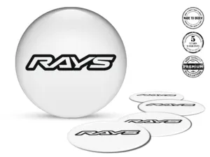 Rays Stile Adesivi Ruota Badge Bombati Personalizzati